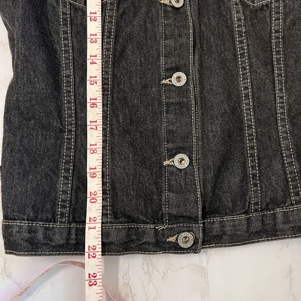 For Joseph for Nordstrom Jean Jacket Womens Small Black Denim 100% Cotton USA - Picture 14 of 16